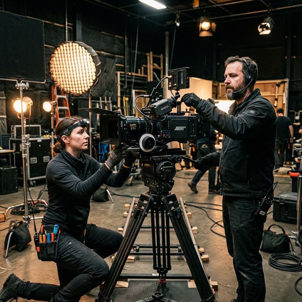 Filmmaker editing a sequence
